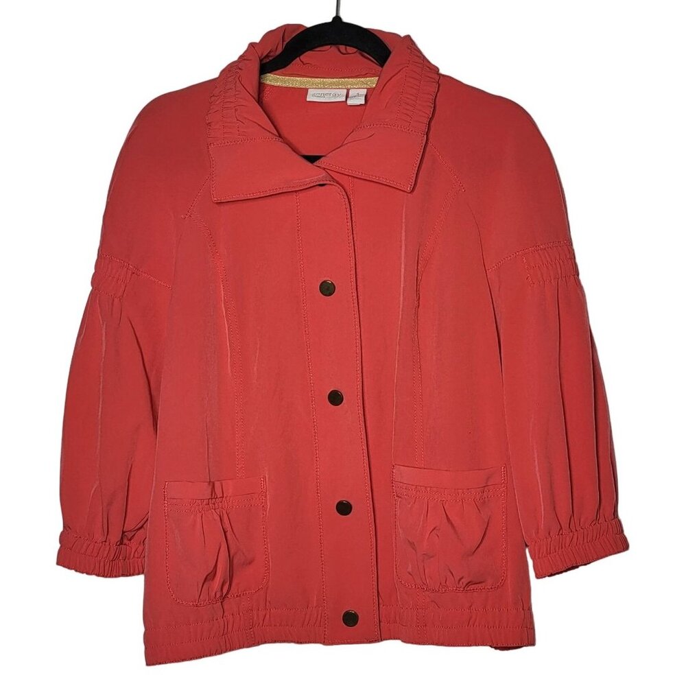 Zenergy by Chicos Womens Jacket‎ Size 1 Medium Lightweight Active Outdoor Casual